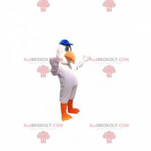 Mascotte albatro bianco. Costume da albatro bianco -