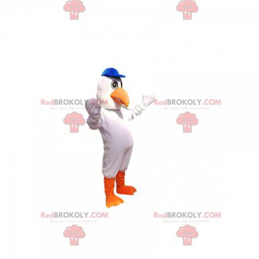 Hvid albatross maskot. Hvid albatross kostume - Redbrokoly.com