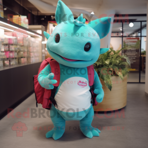 Turquoise Axolotls mascotte...