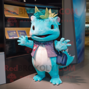 Turquoise Axolotls mascotte...