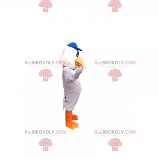 Mascotte d'albatros blanc. Costume d'albatros blanc -
