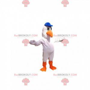 Mascote do albatroz branco. Traje de albatroz branco -