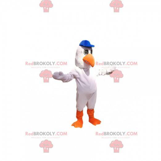 Hvid albatross maskot. Hvid albatross kostume - Redbrokoly.com