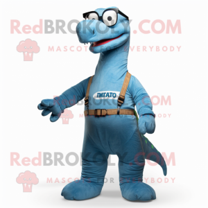 Blauw Diplodocus mascotte...