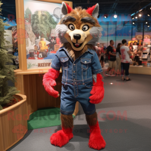 Red Wolf mascotte kostuum...