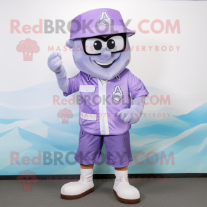 Lavendel Ice maskot kostym...