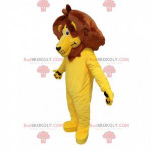 Mascotte leone giallo originale. Costume da leone -