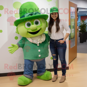 Limegrønn Leprechaun Hat...