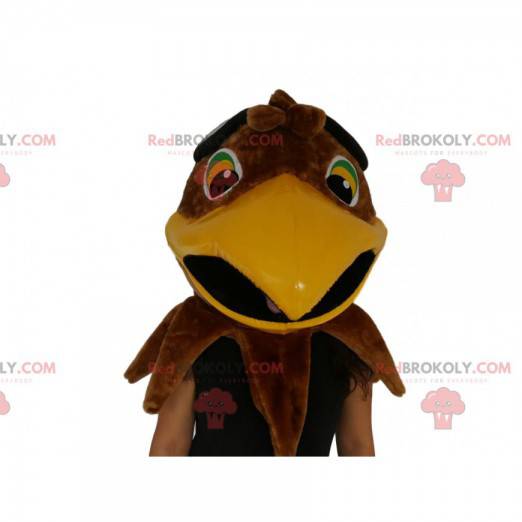Brown eagle head mascot. Eagle head costume - Redbrokoly.com