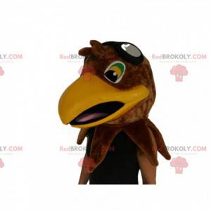 Brown eagle head mascot. Eagle head costume - Redbrokoly.com