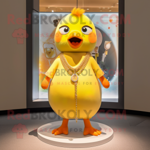 Peach Canary maskot kostym...