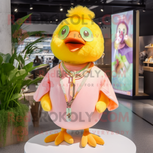 Peach Canary maskot kostume...