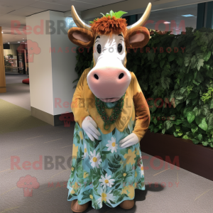  Guernsey Cow maskot kostym...