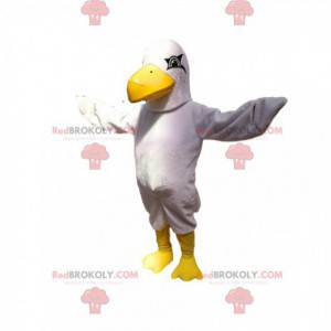 White eagle mascot with a large yellow beak. - Redbrokoly.com