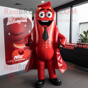 Rød flaske ketchup maskot...