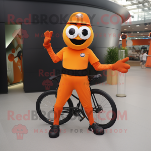 Orange Unicyclist maskot...