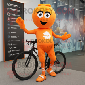 Oransje Unicyclist maskot...