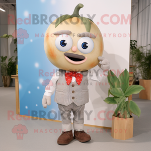 Beige tomatmaskot drakt...