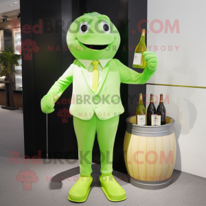 Limegrøn champagne maskot...
