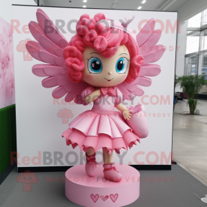 Pink Cupid maskot kostume...