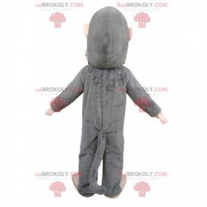 Mascotte de singe gris. Costume de singe gris - Redbrokoly.com