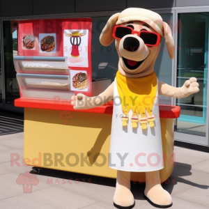 Beige Hot Dogs mascotte...