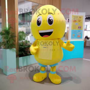 Yellow But mascot costume character dressed with a Romper and Cummerbunds