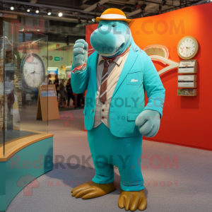 Turquoise Walrus mascotte...