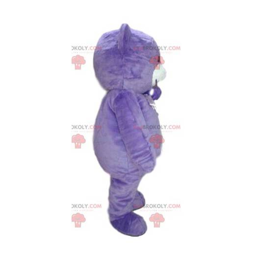 Very cute purple bear mascot. Teddy bear costume -