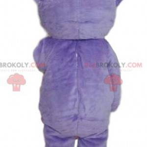 Mascotte d'ourson violet tout mignon. Costume d'ourson -