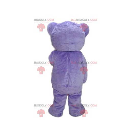 Very cute purple bear mascot. Teddy bear costume -