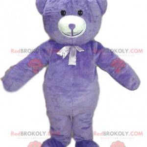 Very cute purple bear mascot. Teddy bear costume -