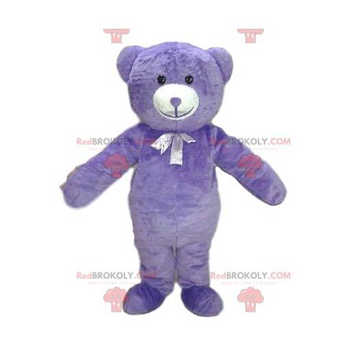 Mascotte d'ourson violet tout mignon. Costume d'ourson -