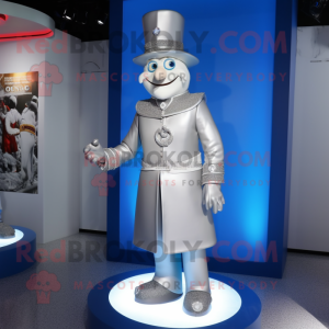 Silver Ring Master mascot costume character dressed with a Coat and Anklets