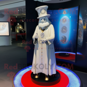 Silver Ring Master mascot costume character dressed with a Coat and Anklets