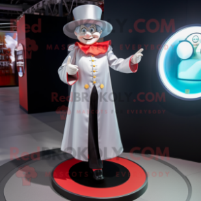 Silver Ring Master mascot costume character dressed with a Coat and Anklets