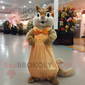 Tan Squirrel maskot kostume...