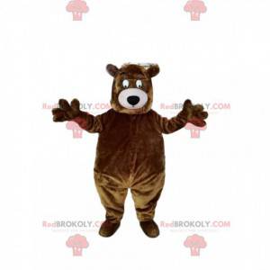 Mascotte grassoccia dell'orso bruno. Costume da orso bruno