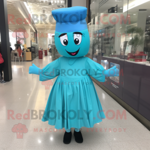 Cyan Steak maskot kostume...