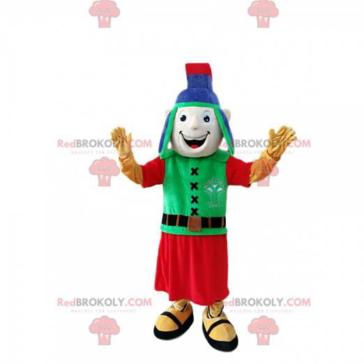 Romersk kriger maskot med sin blå hjelm. - Redbrokoly.com
