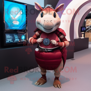 Maroon Armadillo maskot...