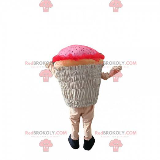 Mascotte de cup-cake rose. Costume de cup-cake - Redbrokoly.com
