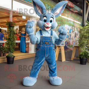 Blue Wild Rabbit maskot...