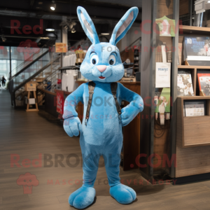 Blue Wild Rabbit maskot...