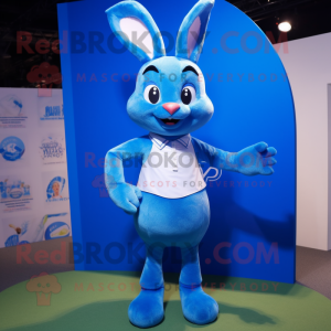 Blue Wild Rabbit maskot...