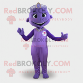 Lavender Bracelet mascot costume character dressed with a Dress Pants and Anklets