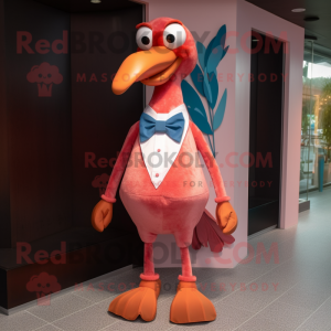 Rust Flamingo maskot kostym...