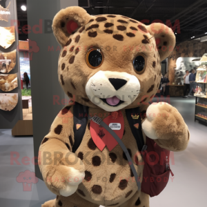 Brauner Leopard Maskottchen...