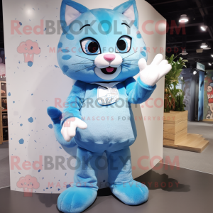 Sky Blue Cat mascotte...