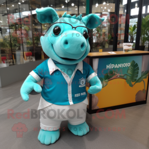 Turkis Rhinoceros maskot...